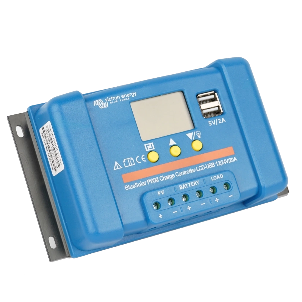 Контролер Victron Energy BlueSolar PWM-LCD&USB 12/24V-20A(20A, 12/24В)